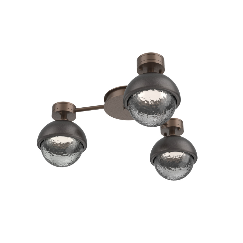 Cabochon Flush Mount Wall Sconce Burnished Bronze