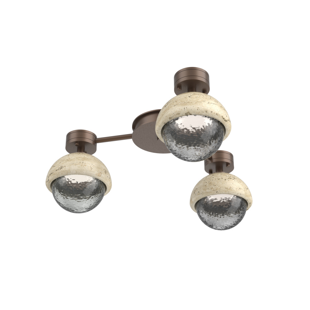 Cabochon Flush Mount Wall Sconce Burnished Bronze