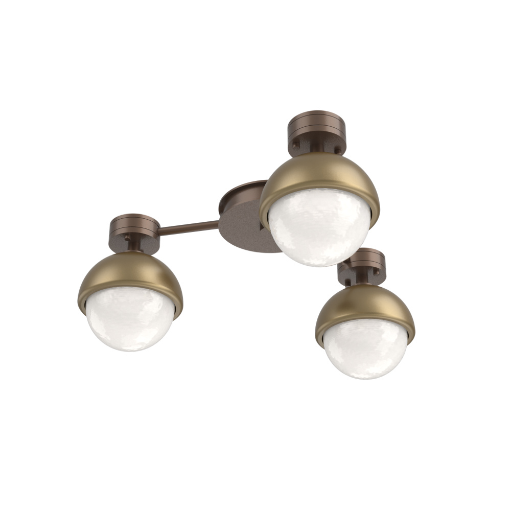Cabochon Flush Mount Wall Sconce Burnished Bronze