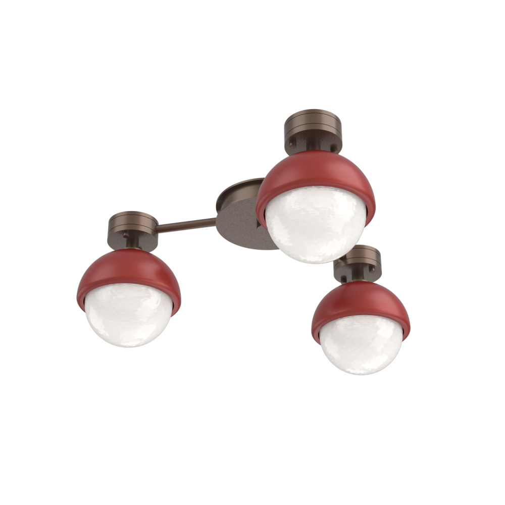 Cabochon Flush Mount Wall Sconce Burnished Bronze