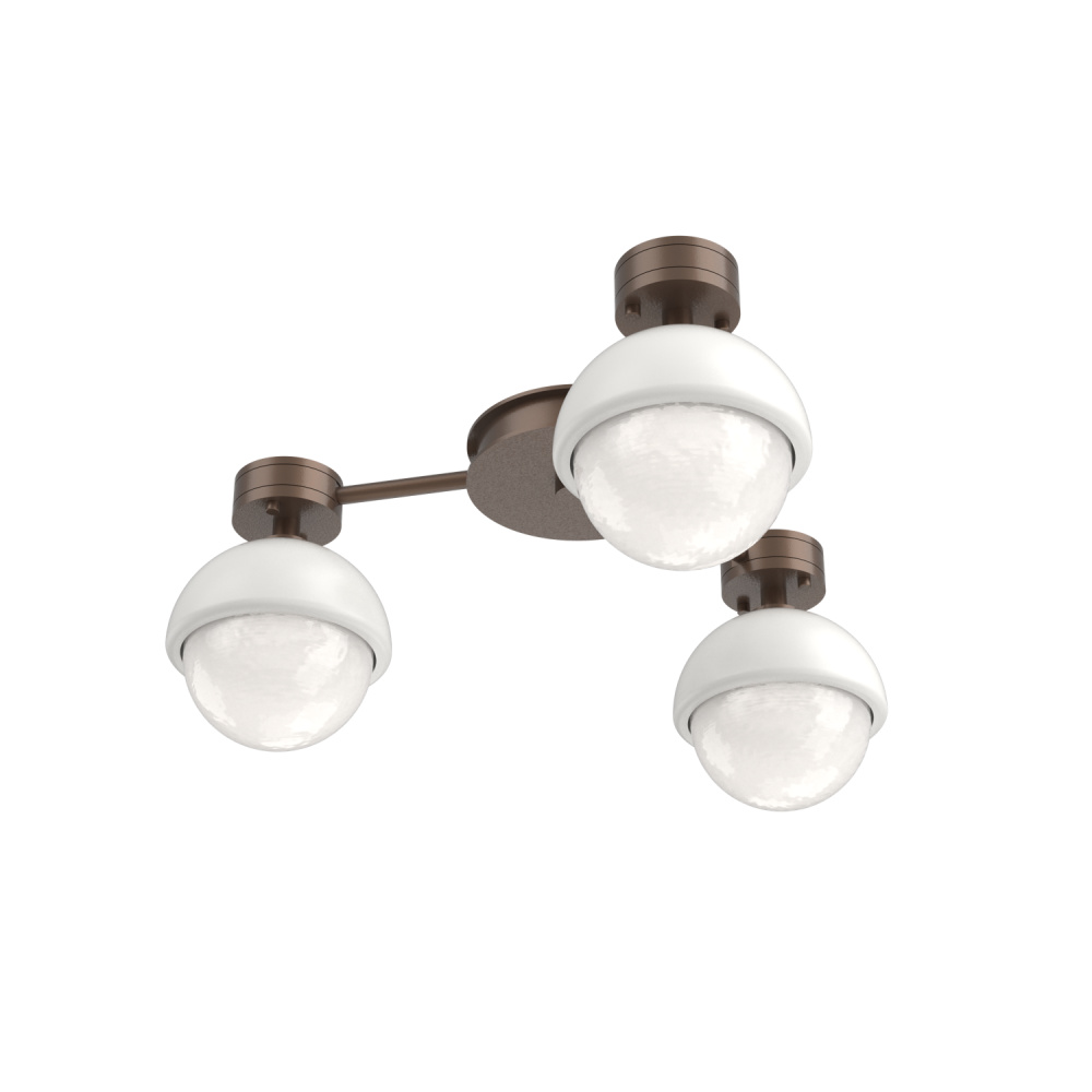 Cabochon Flush Mount Wall Sconce Burnished Bronze