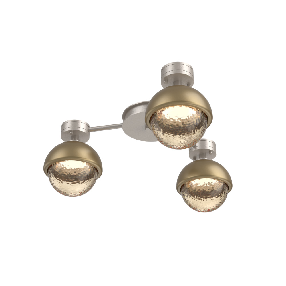 Cabochon Flush Mount Wall Sconce Beige Silver