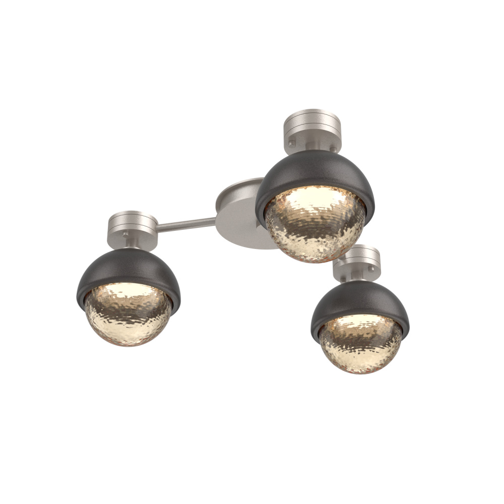 Cabochon Flush Mount Wall Sconce Beige Silver