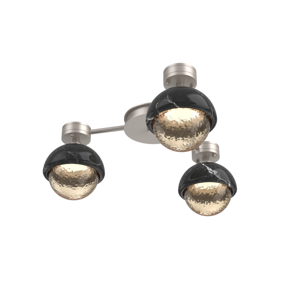 Cabochon Flush Mount Wall Sconce Beige Silver