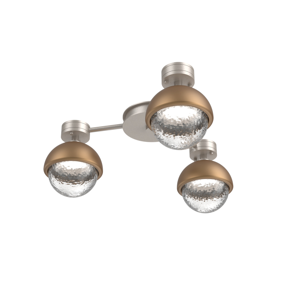 Cabochon Flush Mount Wall Sconce Beige Silver