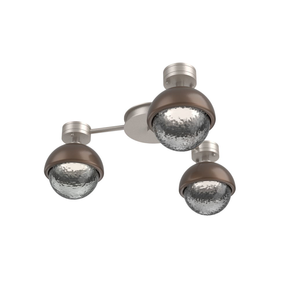 Cabochon Flush Mount Wall Sconce Beige Silver