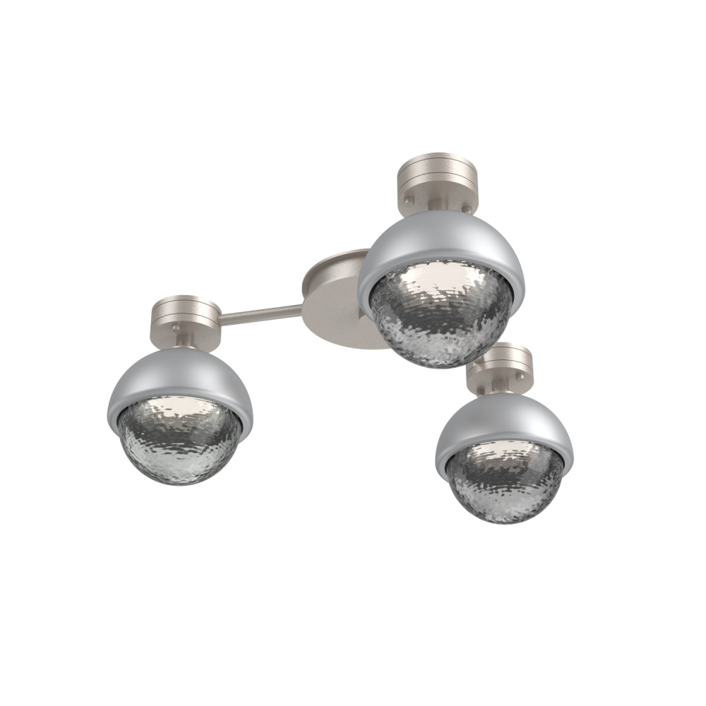 Cabochon Flush Mount Wall Sconce Beige Silver