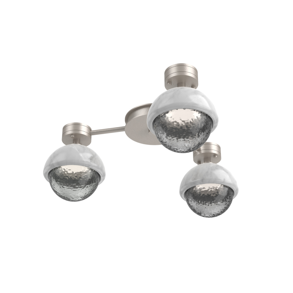 Cabochon Flush Mount Wall Sconce Beige Silver