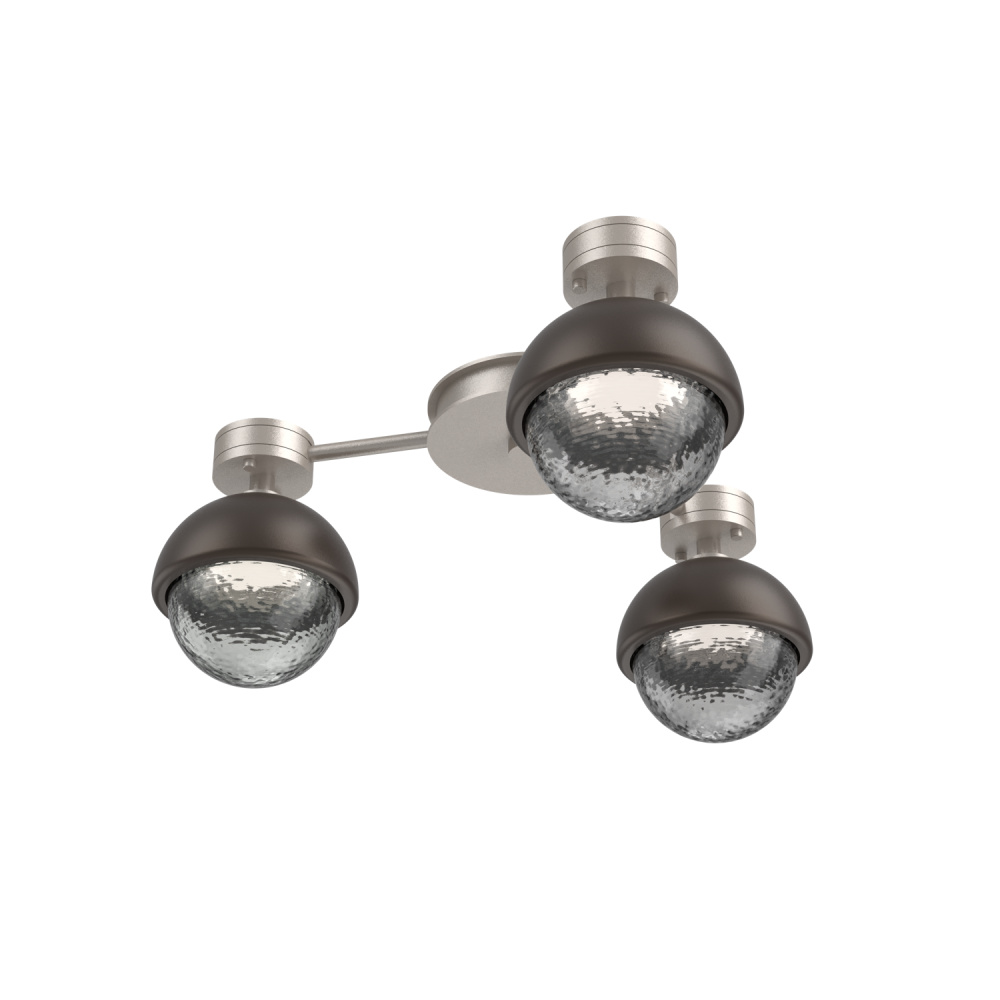 Cabochon Flush Mount Wall Sconce Beige Silver