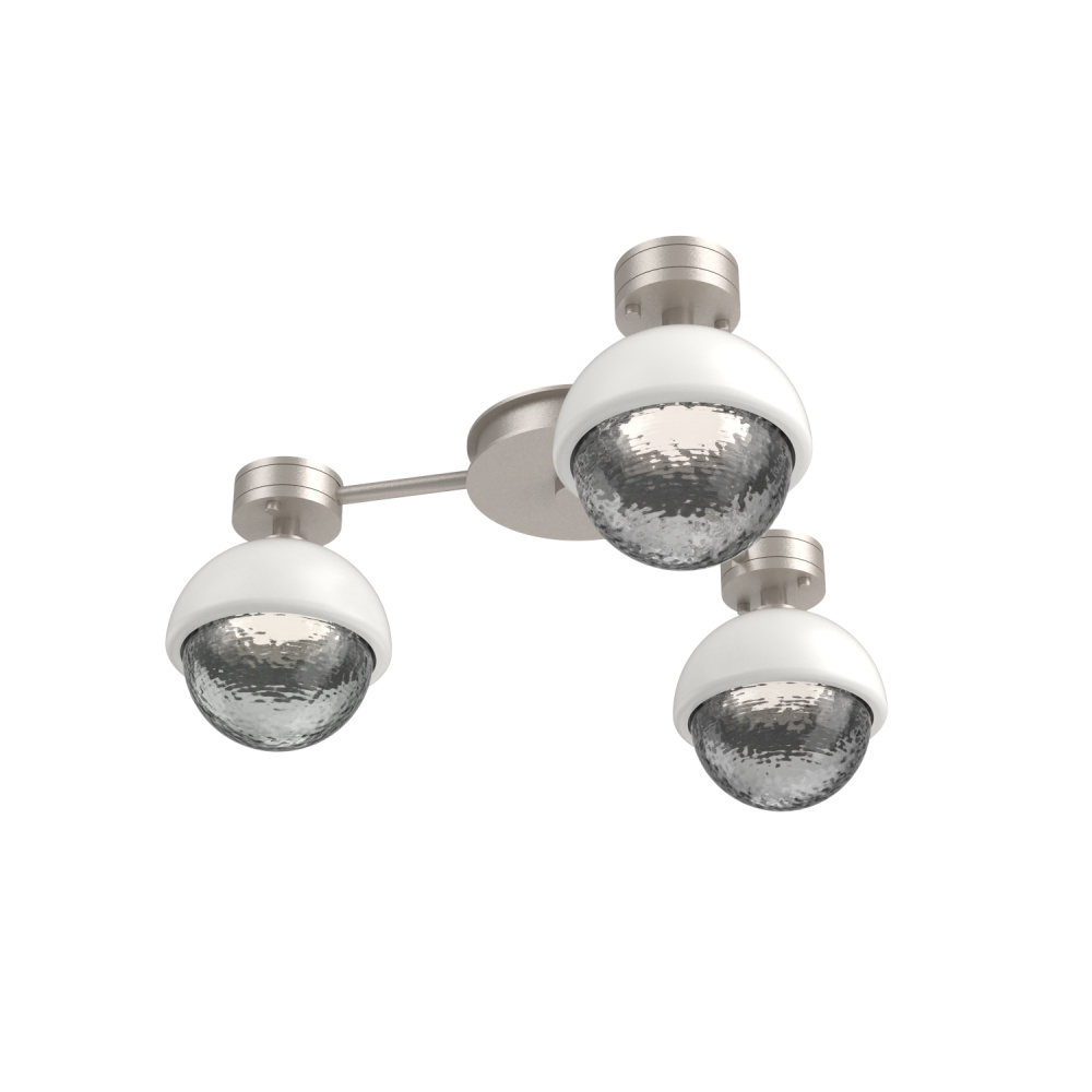 Cabochon Flush Mount Wall Sconce Beige Silver