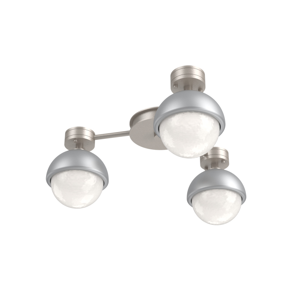 Cabochon Flush Mount Wall Sconce Beige Silver