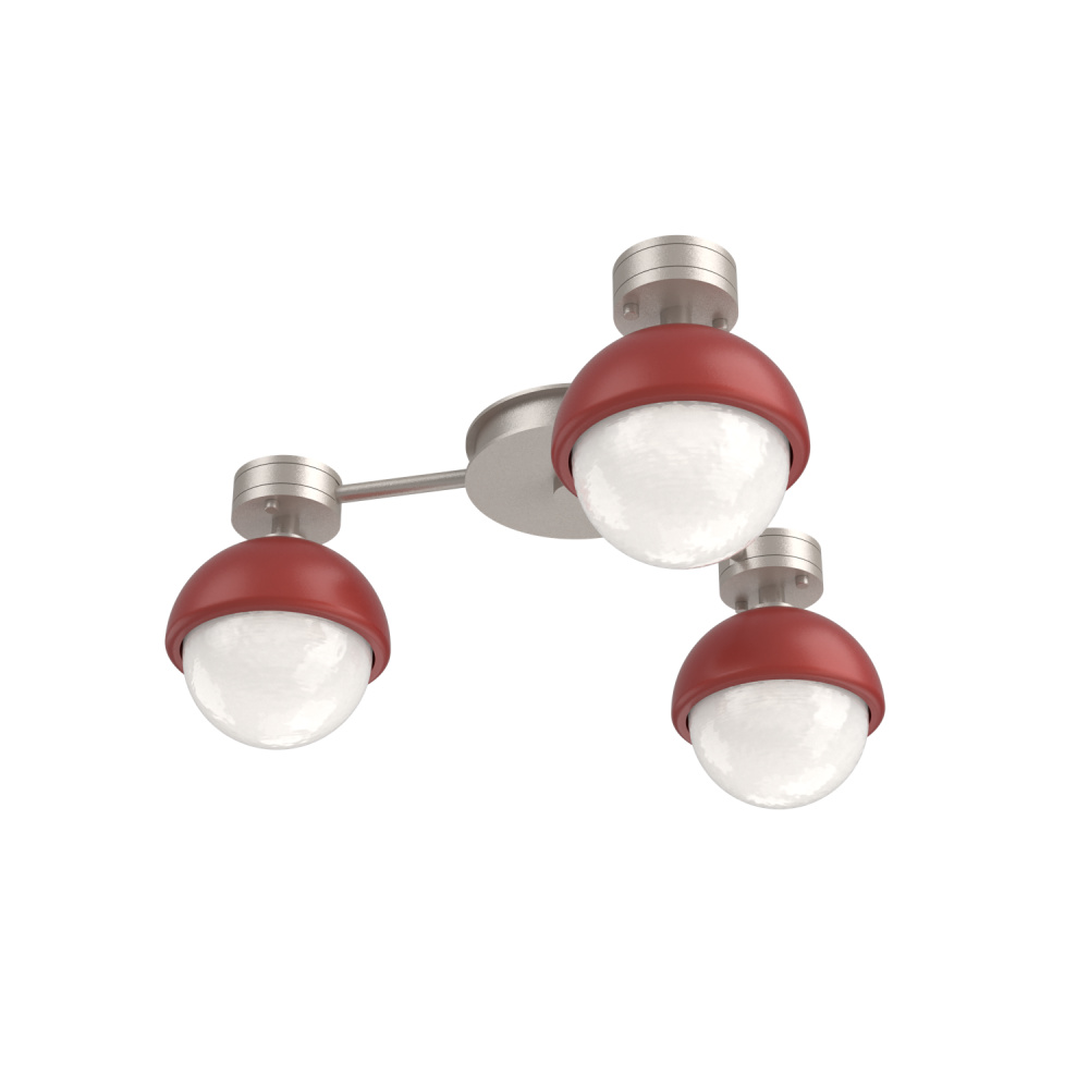 Cabochon Flush Mount Wall Sconce Beige Silver