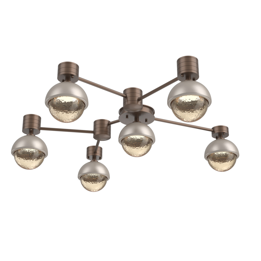 Cabochon Flush Mount Wall Sconce Burnished Bronze