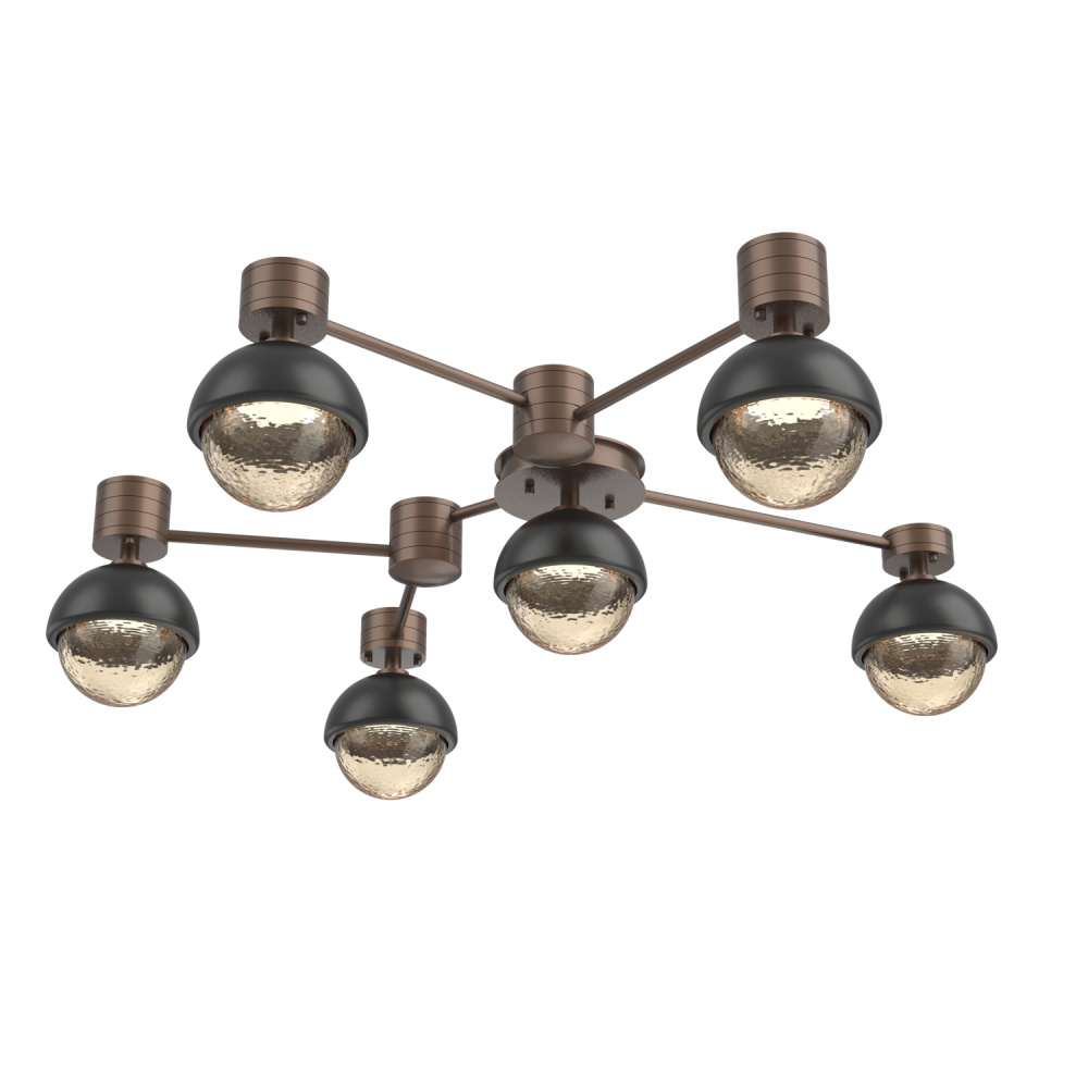 Cabochon Flush Mount Wall Sconce Burnished Bronze