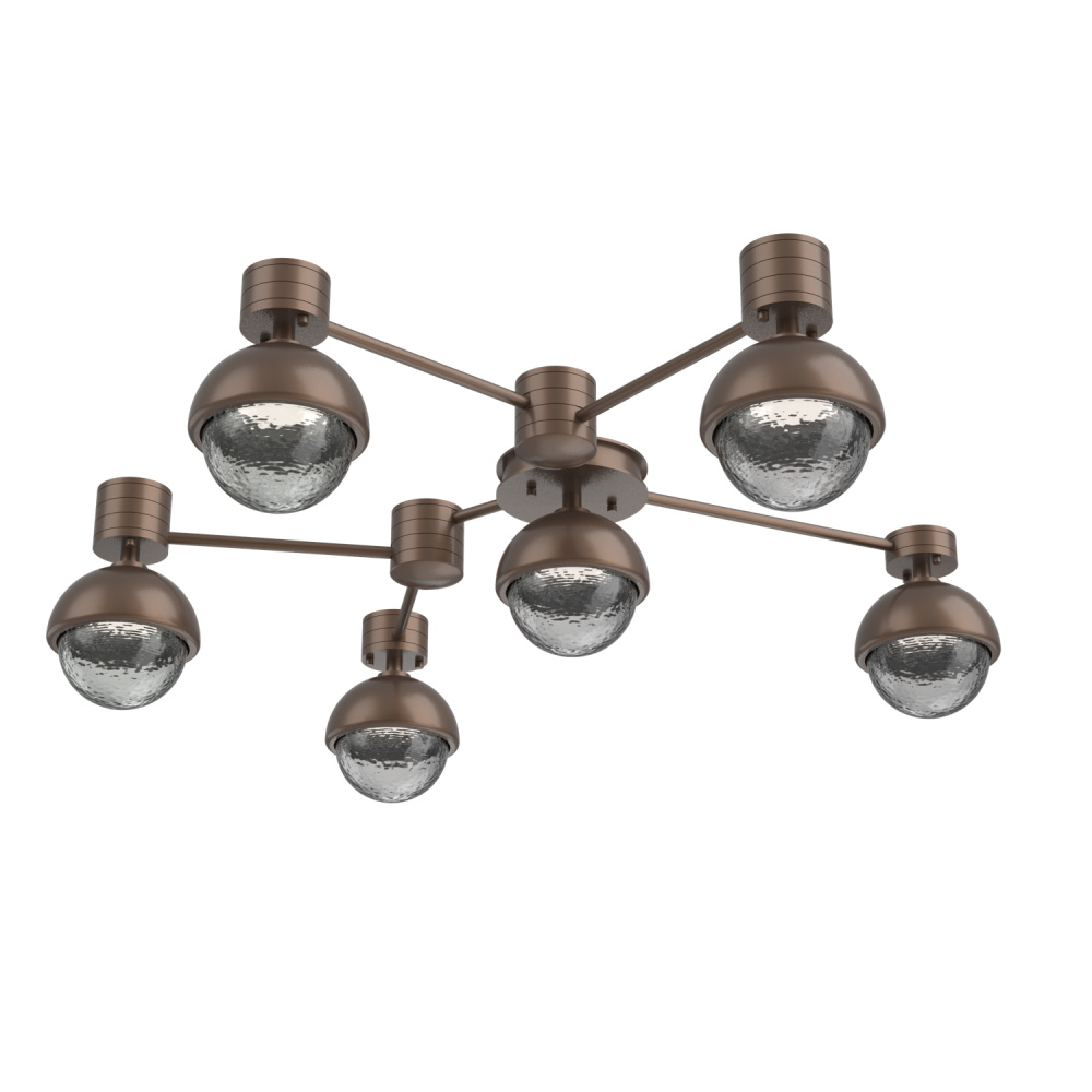 Cabochon Flush Mount Wall Sconce Burnished Bronze