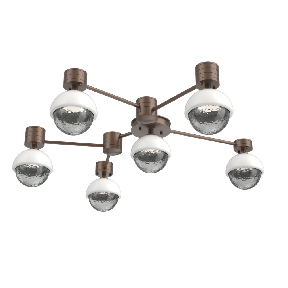 Cabochon Flush Mount Wall Sconce Burnished Bronze
