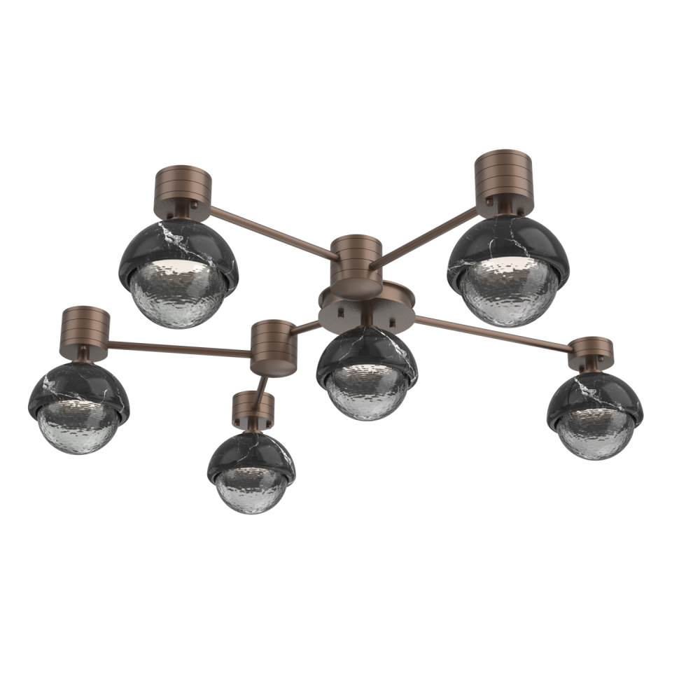 Cabochon Flush Mount Wall Sconce Burnished Bronze
