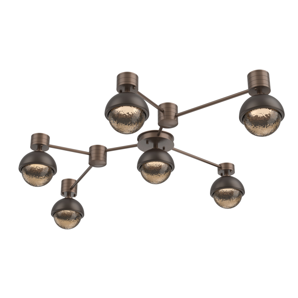 Cabochon Flush Mount Wall Sconce Burnished Bronze
