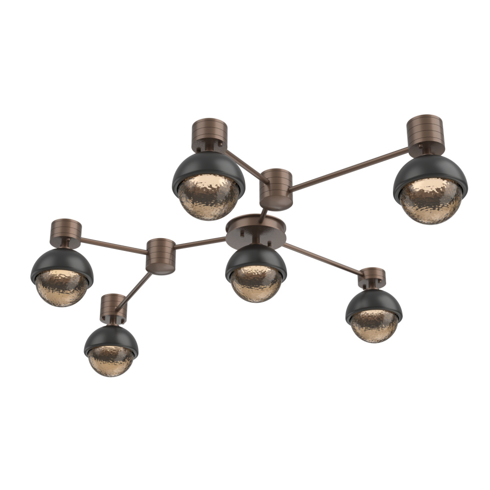 Cabochon Flush Mount Wall Sconce Burnished Bronze