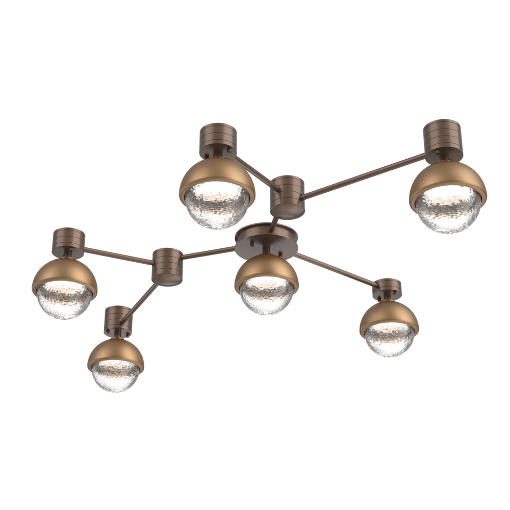 Cabochon Flush Mount Wall Sconce Burnished Bronze