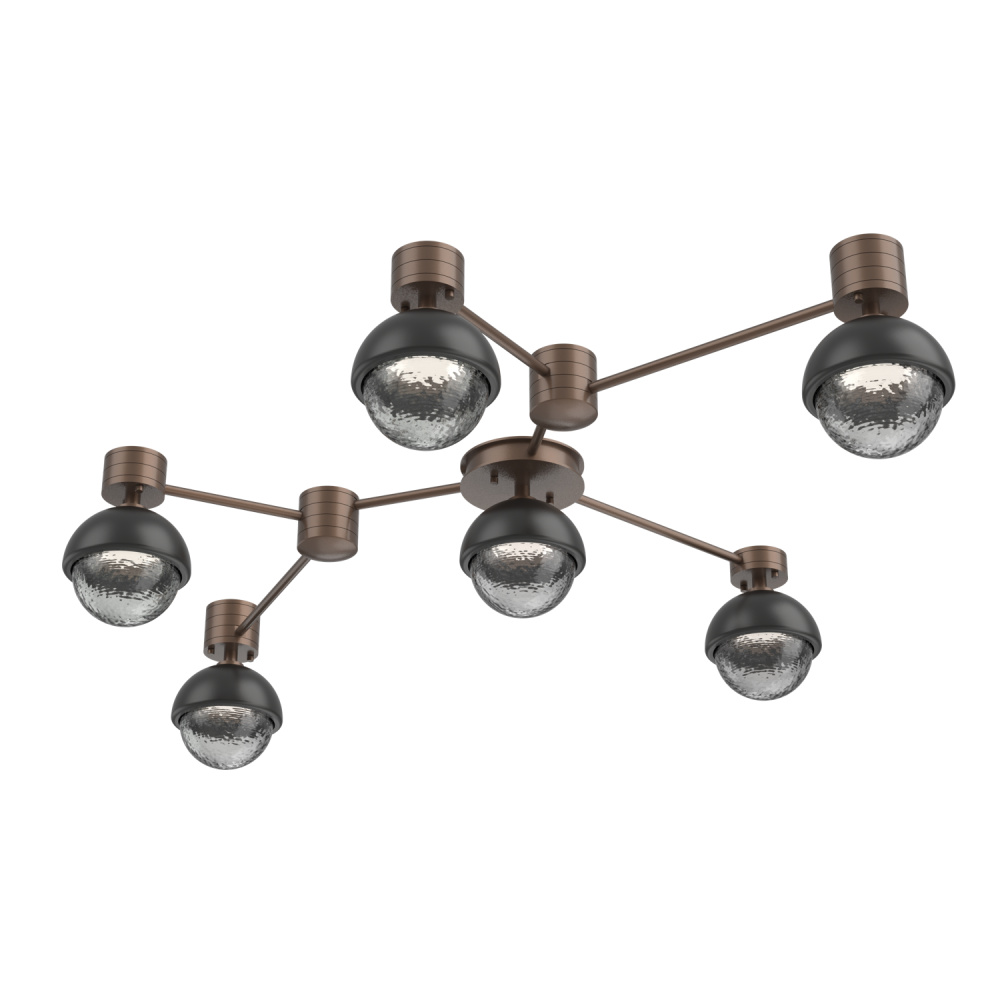 Cabochon Flush Mount Wall Sconce Burnished Bronze