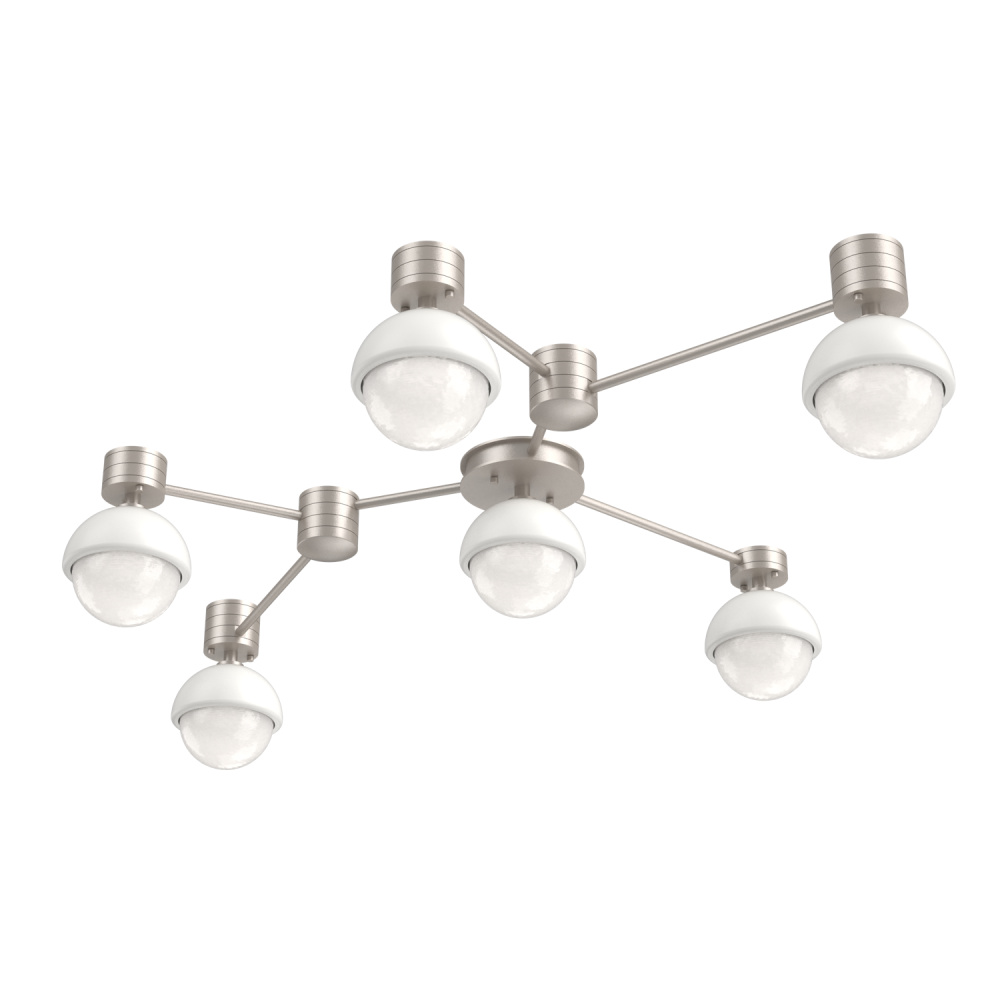 Cabochon Flush Mount Wall Sconce Beige Silver