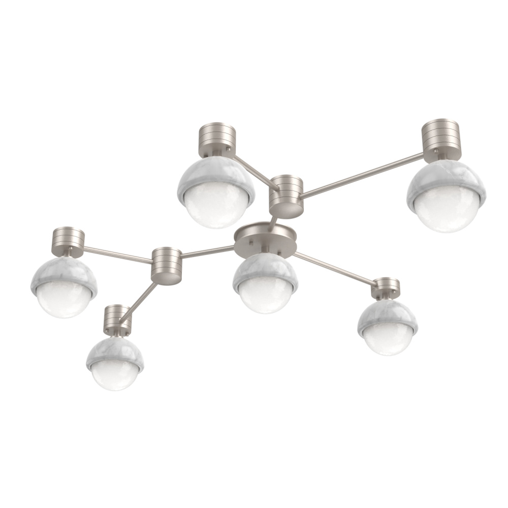 Cabochon Flush Mount Wall Sconce Beige Silver