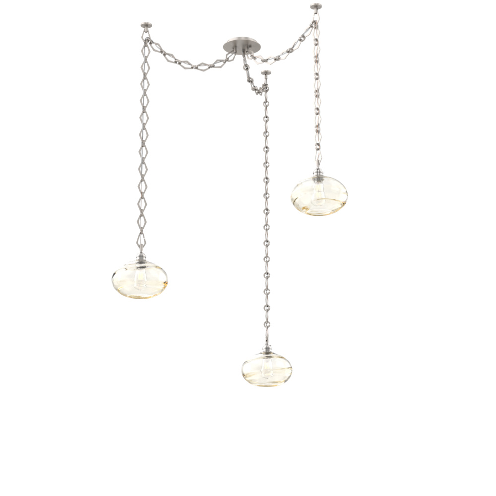 Coppa Multi Light Pendant Multi Port Canopy Beige Silver
