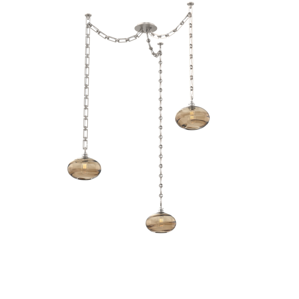 Coppa Multi Light Pendant Multi Port Canopy Beige Silver