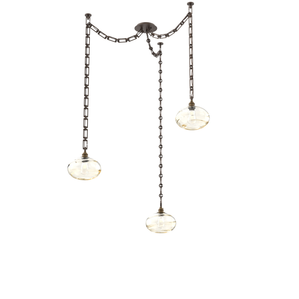 Coppa Multi Light Pendant Multi Port Canopy Flat Bronze