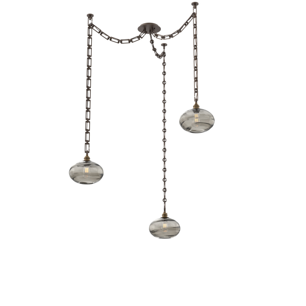 Coppa Multi Light Pendant Multi Port Canopy Flat Bronze