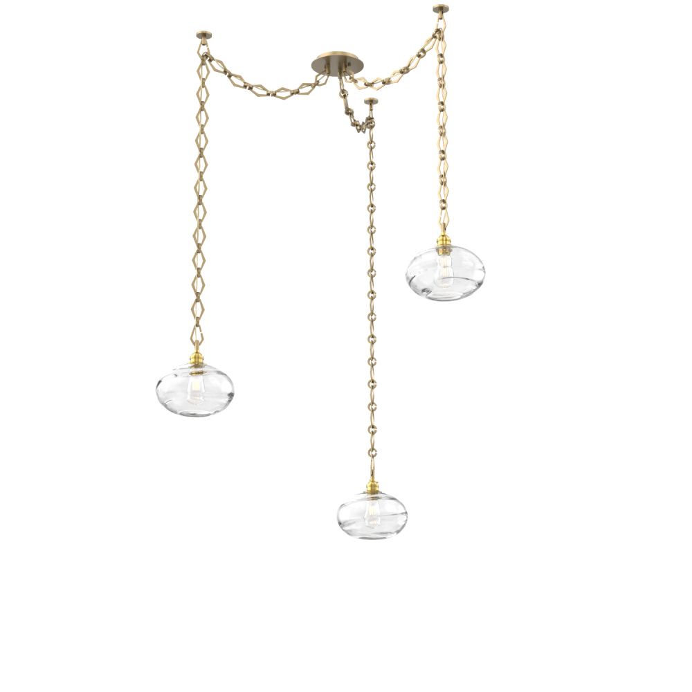 Coppa Multi Light Pendant Multi Port Canopy Gilded Brass