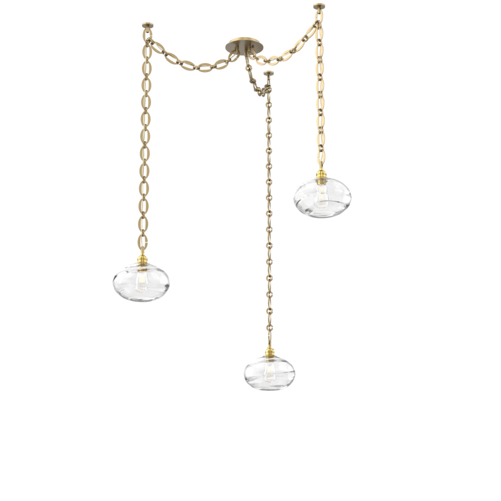 Coppa Multi Light Pendant Multi Port Canopy Gilded Brass