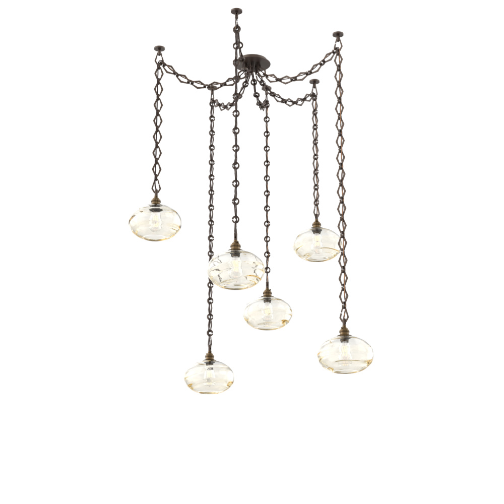 Coppa Multi Light Pendant Multi Port Canopy Flat Bronze