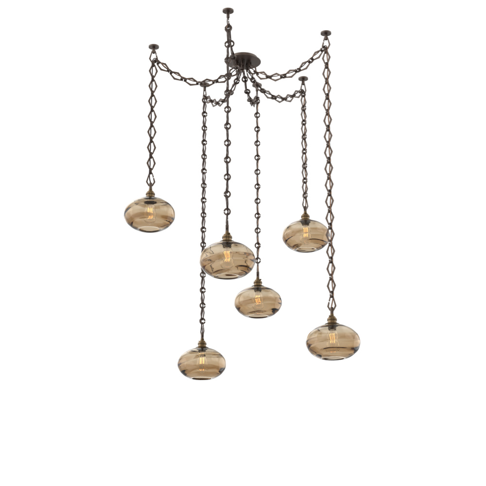Coppa Multi Light Pendant Multi Port Canopy Flat Bronze