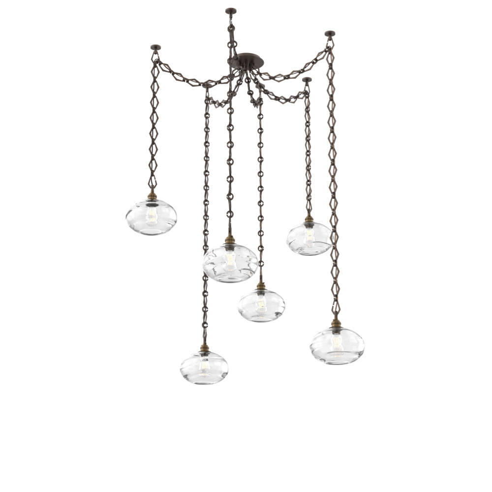 Coppa Multi Light Pendant Multi Port Canopy Flat Bronze