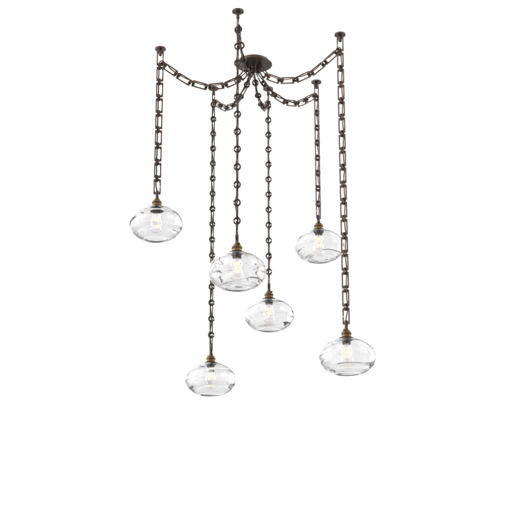 Coppa Multi Light Pendant Multi Port Canopy Flat Bronze