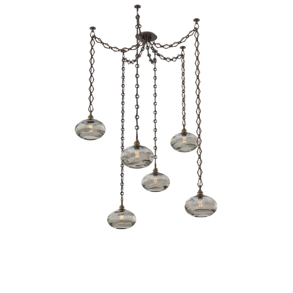 Coppa Multi Light Pendant Multi Port Canopy Flat Bronze