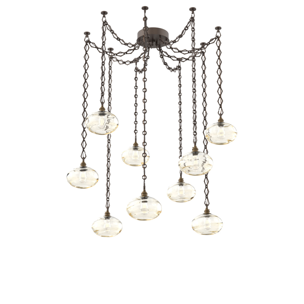 Coppa Multi Light Pendant Multi Port Canopy Flat Bronze