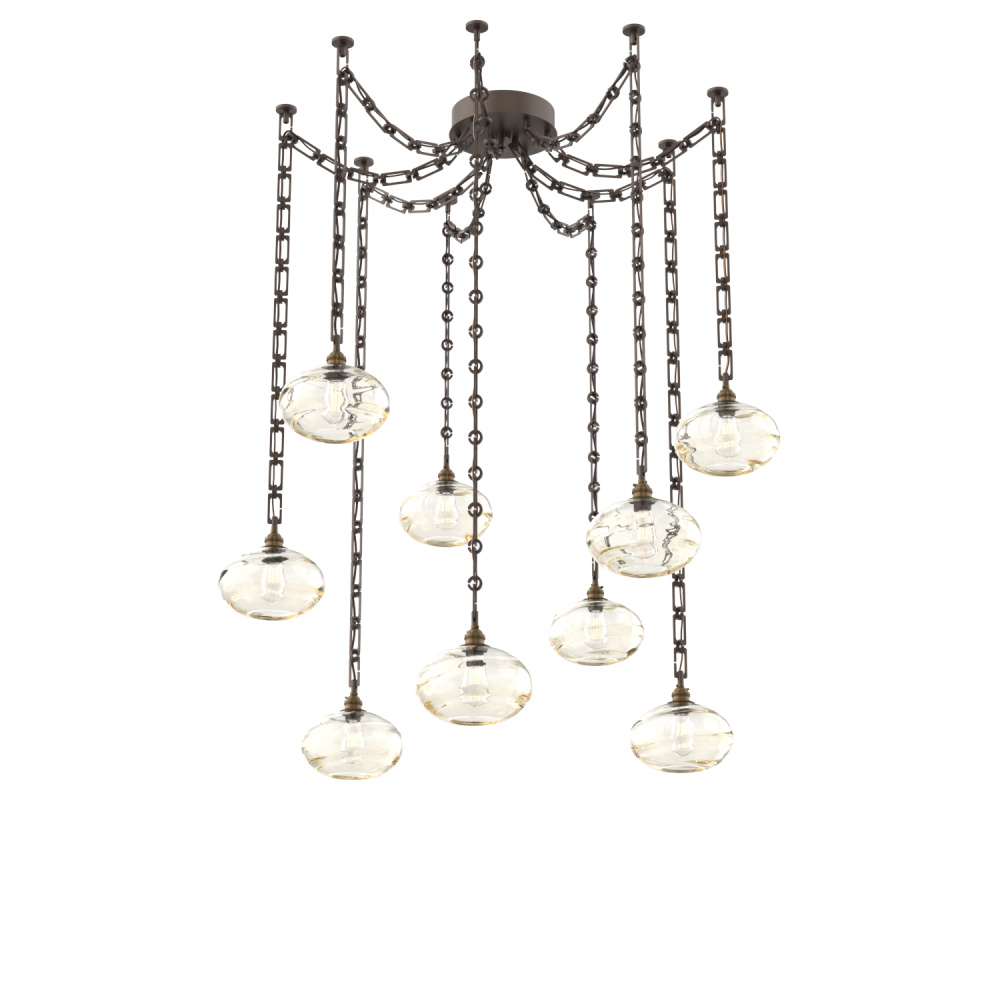 Coppa Multi Light Pendant Multi Port Canopy Flat Bronze