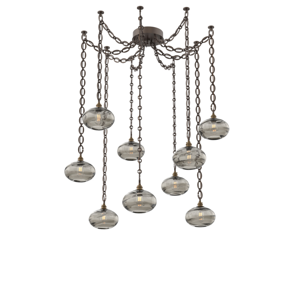 Coppa Multi Light Pendant Multi Port Canopy Flat Bronze