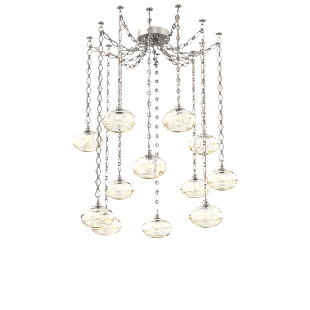 Coppa Multi Light Pendant Multi Port Canopy Beige Silver