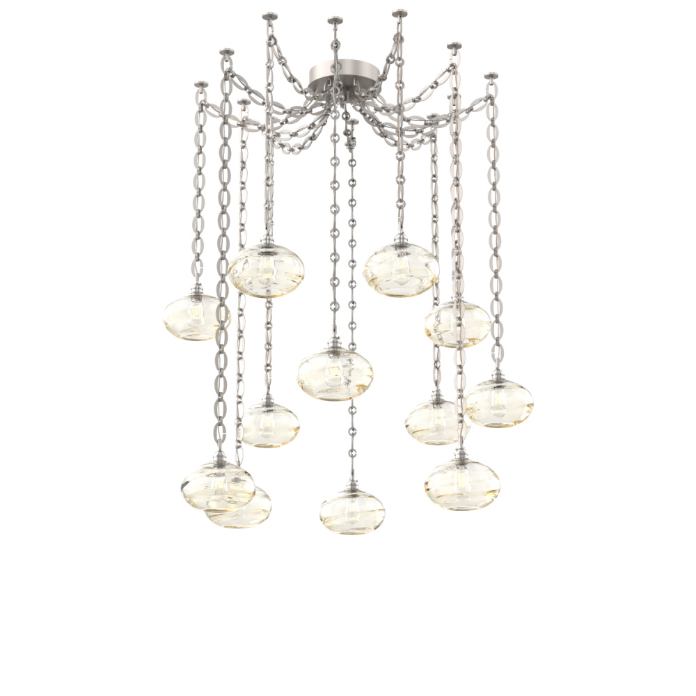 Coppa Multi Light Pendant Multi Port Canopy Beige Silver