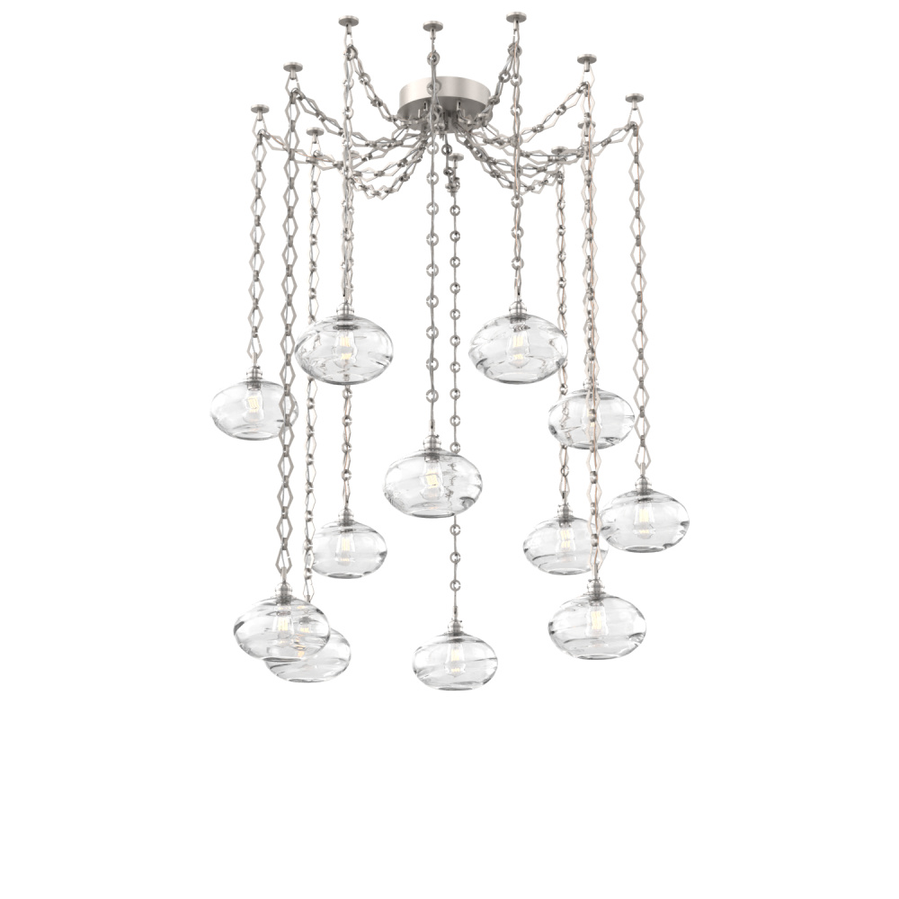 Coppa Multi Light Pendant Multi Port Canopy Beige Silver