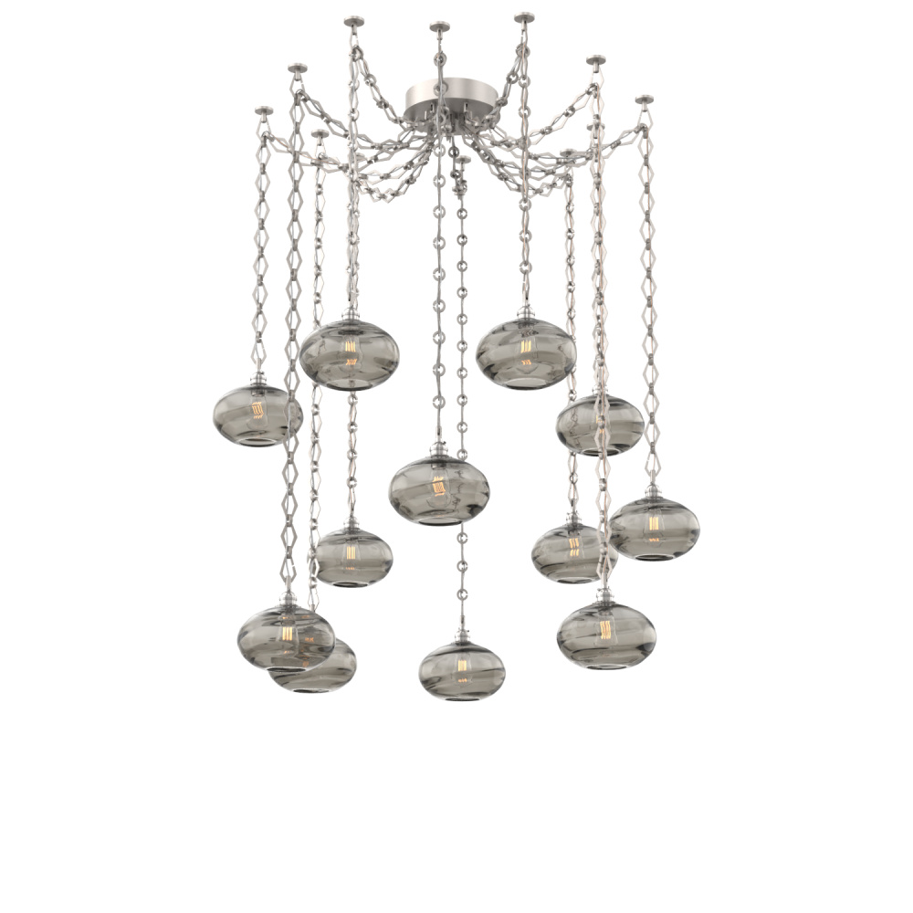 Coppa Multi Light Pendant Multi Port Canopy Beige Silver