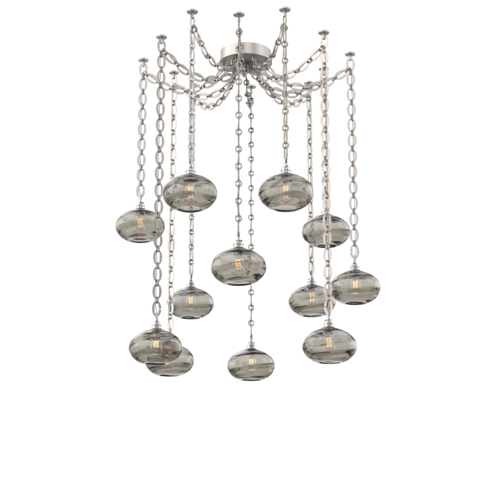 Coppa Multi Light Pendant Multi Port Canopy Beige Silver