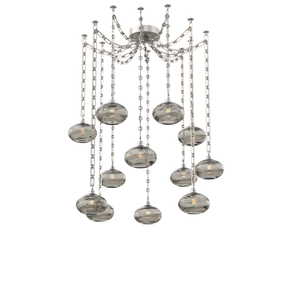 Coppa Multi Light Pendant Multi Port Canopy Beige Silver