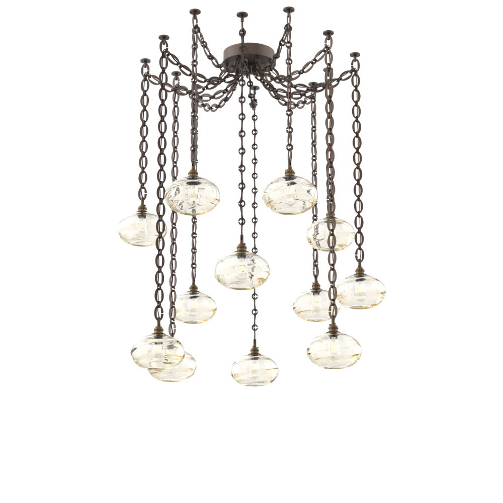 Coppa Multi Light Pendant Multi Port Canopy Flat Bronze