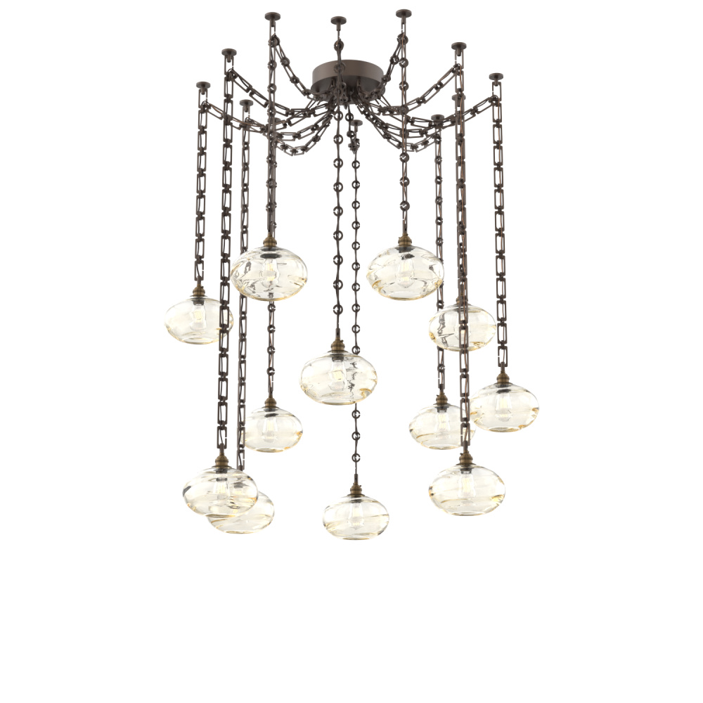 Coppa Multi Light Pendant Multi Port Canopy Flat Bronze