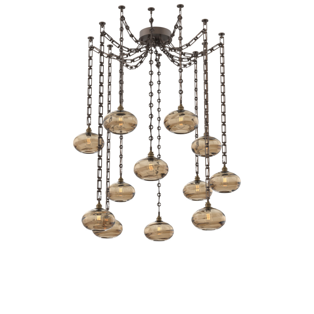 Coppa Multi Light Pendant Multi Port Canopy Flat Bronze